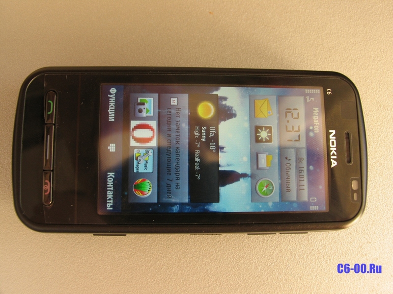 Фото телефона Nokia c6
